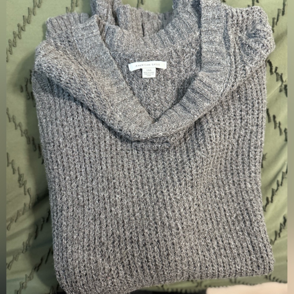 American Eagle Outfitters Charcoal Knit Pullover